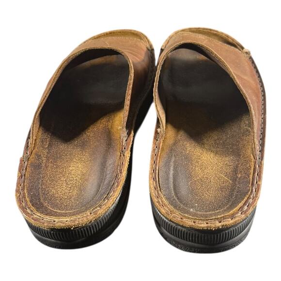 Naot Men's Tundra Slide Sandal Brown Leather Size EU 43/ US 10 Slip On